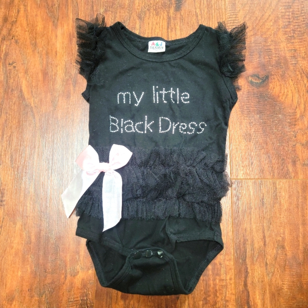 "Little Black Dress" onesie size 24 months